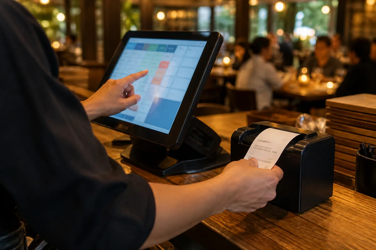 Tela do PDV Windows para restaurante durante uma venda